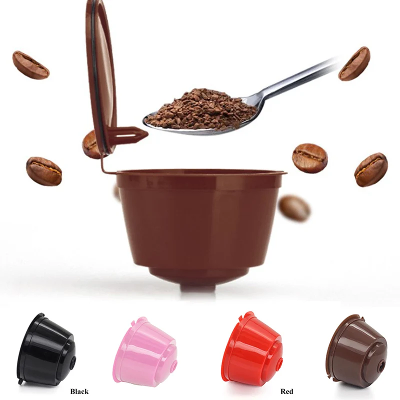 

Cafe Maker Machine Tool Refillable Pod Holder Strainer 1PC Reusable Food Grade Capsule Coffee Cup Filter For Nescafe Dolce Gusto