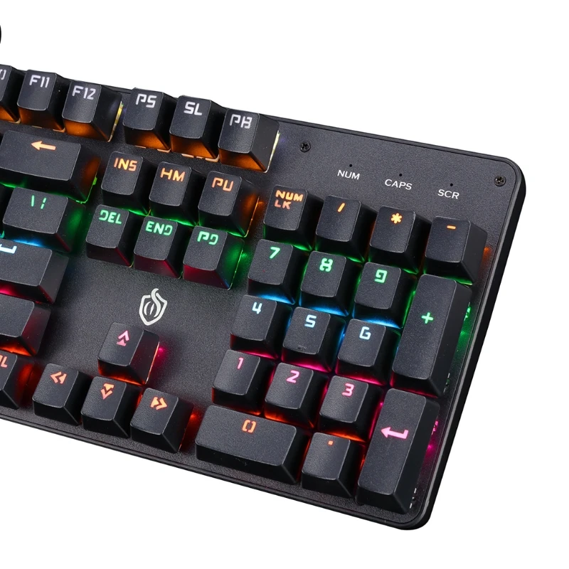 

X7AA USB Wired Gaming Keyboard 104 Key Colorful LED Backlit Mechanical Keyboad Computer Laptop Luminous Keypad for Office