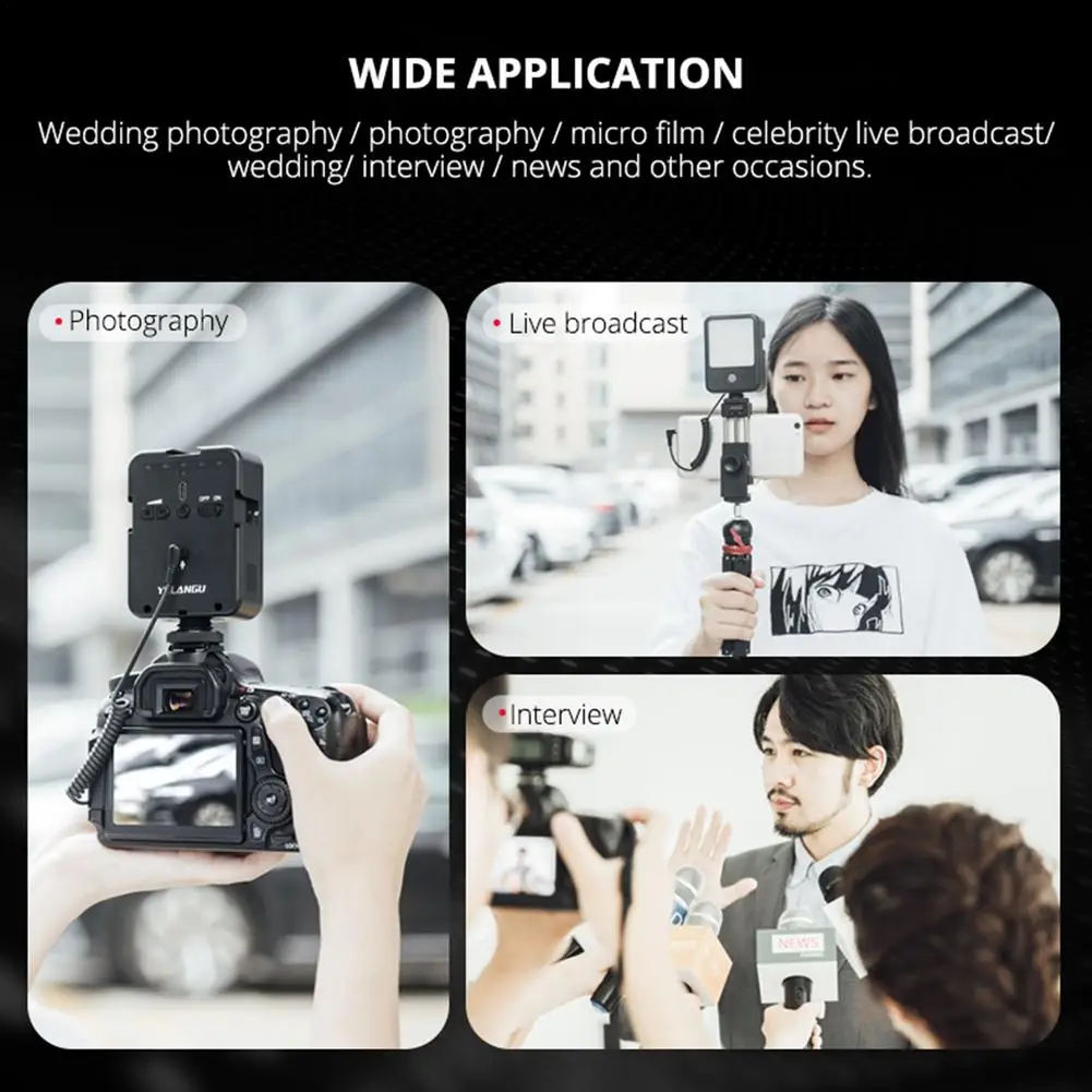 

5W Camera Photo LED Video Light 6500K Microphone Recording Portable LED Fill Light Supplementing Light Set Vlog Shooting Kits