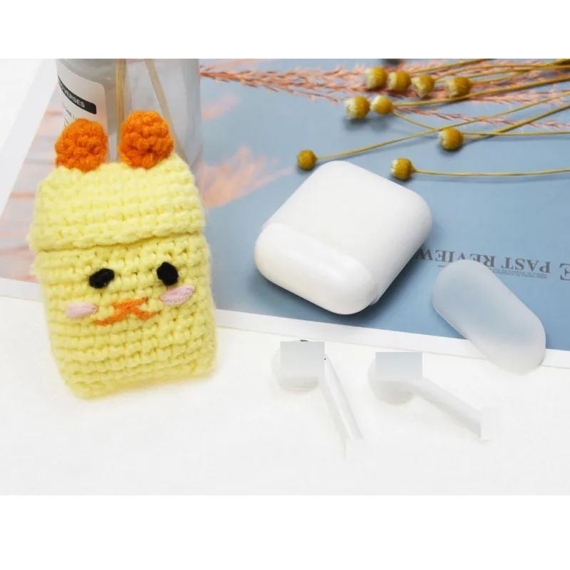 Милый мультфильм ручной работы плюшевые гарнитура животное чехол для Airpods
