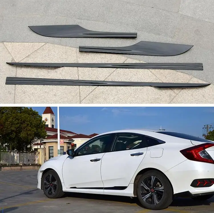 

ABS Chrome Side Door Body Protector Molding Cover Trim For HONDA CIVIC 2016 2017 2018 2019 2020