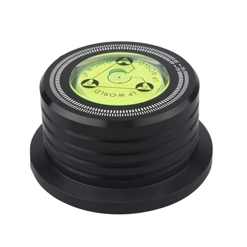 

Universal 60Hz LP Vinyl Record Player Disc Turntable Stabilizer with Level Aluminum Alloy Weight Clamp
