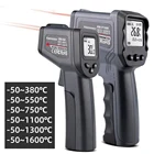 Портативный пирометр-50  1600 градусов, цифровой инфракрасный термометр, Бесконтактный лазерный ЖК-дисплей, ИК-термометр, инструменты