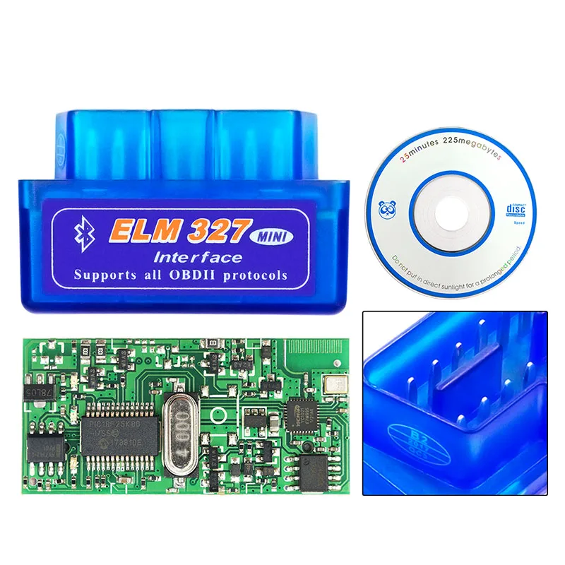 Считыватель кодов OBD2 ELM327 V1.5 Bluetooth OBDII поддержка мультибрендового автомобиля OBD 2 ELM