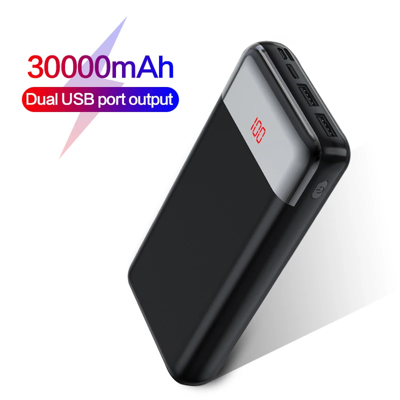Новый внешний аккумулятор на 30000 мАч портативная зарядка для телефона Xiaomi Mi