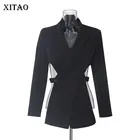 XITAO, новинка, трендовый Женский блейзер, модный, необычный, сексуальный, с завышенной талией, 2021, весна-осень, длинный рукав, элегантное пальто, ZY5194