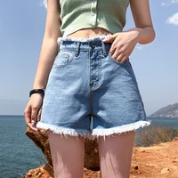 woman jeans shorts clothes high waisted 2021 summer streetwear harajuku baggy wide leg vintage fashion the new oversized pants