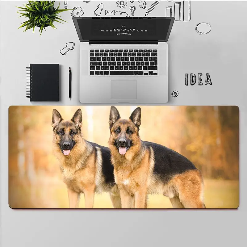 

FHNBLJ High Quality German Shepherd Dog Locking Edge Mouse Pad Game Rubber Computer Gaming mousepad