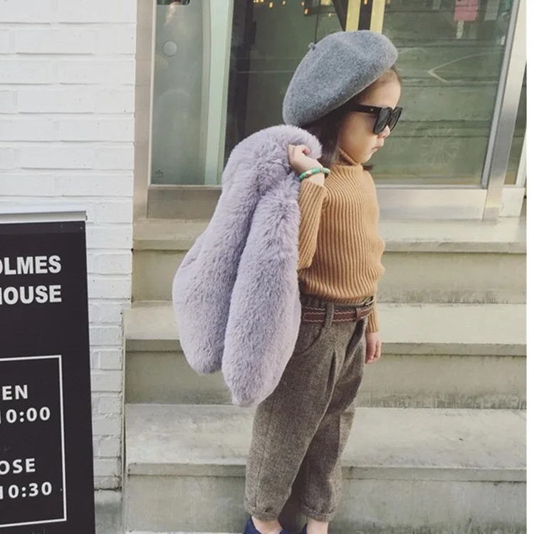 Новая одежда из кроличьего меха для девочек пальто искусственного лисьего