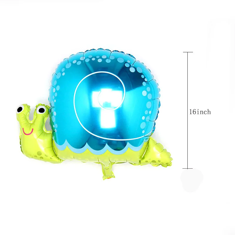 mini snail Большие Животные лисы фольги джунгли вечерние шары Сова день рождения лес вечерние украшения Дети Ежик медведь globos - Цвет: mini snail