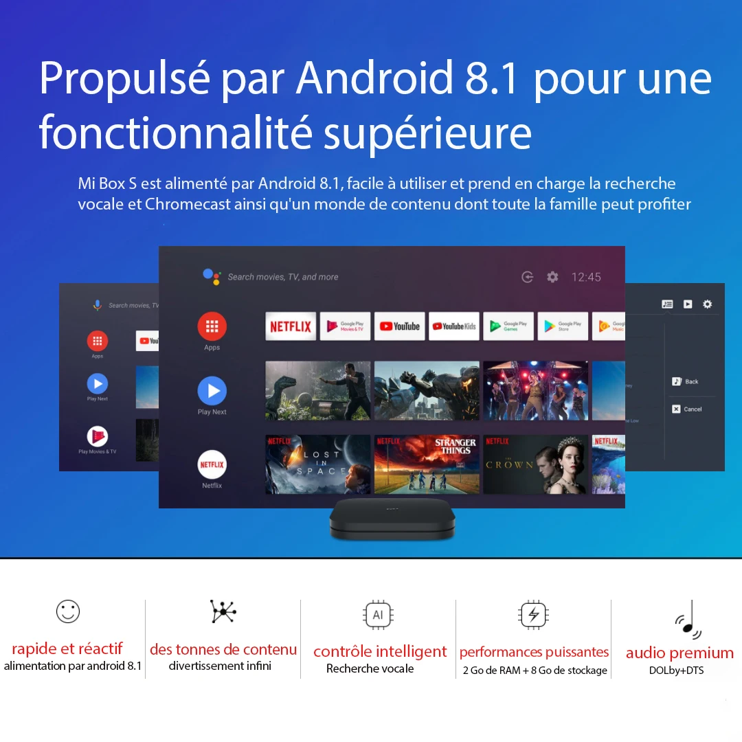 Оригинальная ТВ-приставка Xiaomi Mi S 4K Ultra HD Android 9 0 HDR 2 ГБ 8 WiFi BT4.2 Google Cast Netflix Smart TV Box 4