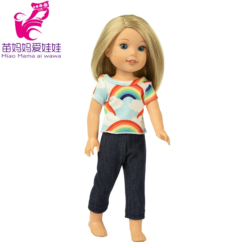 Рубашка Брюки для 14," Wellie Wishers кукольная одежда Camille Ashlyn Kendall Emerson 38 см 36 см Кукла Нэнси наряды