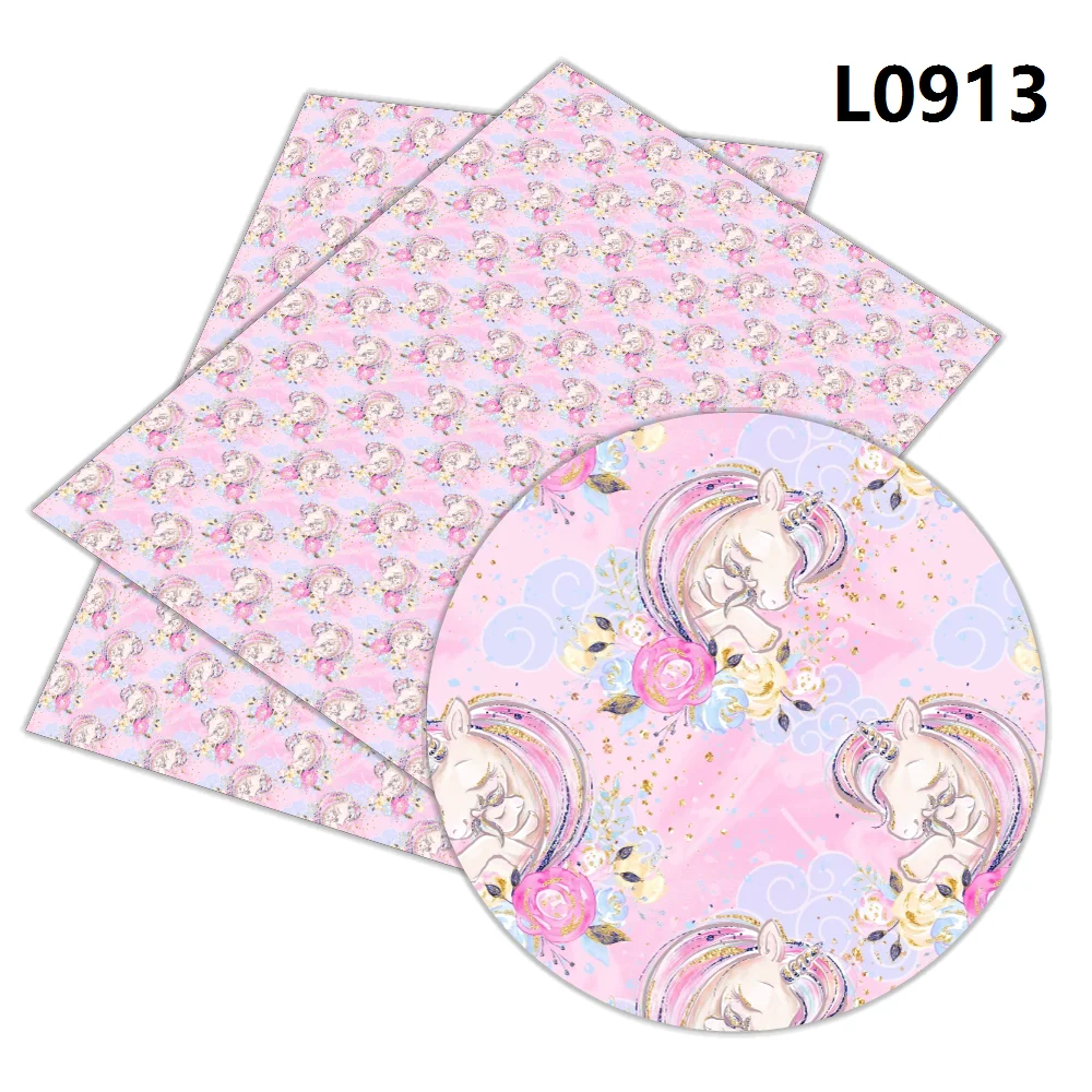 30 см x 136 мультяшный принт синтетическая кожа для сделай сам материал сумки ткань