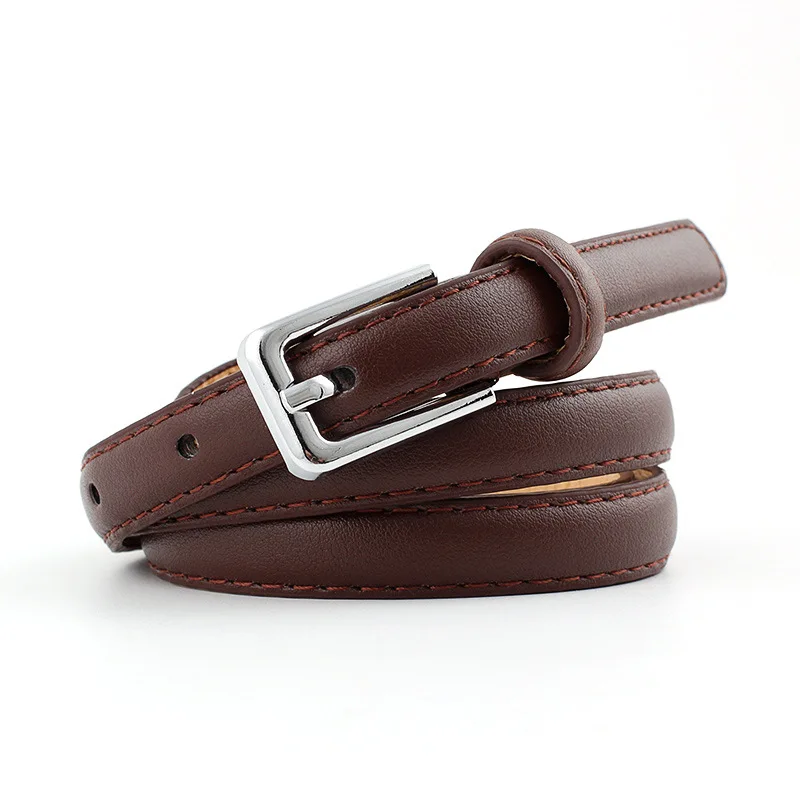 Новинка 2019 г. милый тонкий ремень для женщин модный кожаный пояс серебристый с