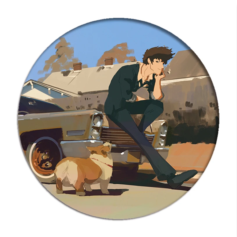 Cowboy Bebop Значки для косплея Спайк шпилька брошь икона Коллекция сумок Jet Black Faye