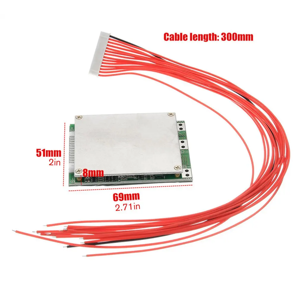 

13S 35A 48V Li-Ion Lithium-18650 Battery Bms Pcb Board Pcm Balance Integrated Circuit Board For Android