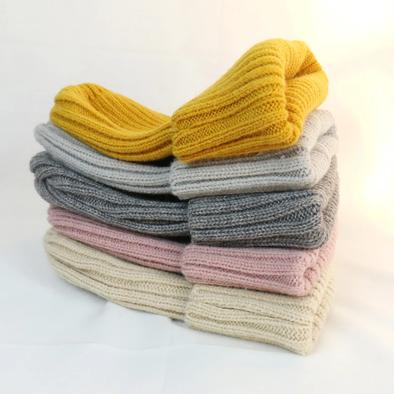 Однотонная детская Шапка-бини зимняя теплая шапка для улицы маленьких мальчиков