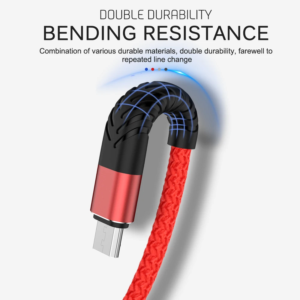 Кабель Micro USB для зарядки и передачи данных 2 м 3 мобильный телефон провод Samsung S7 Xiaomi
