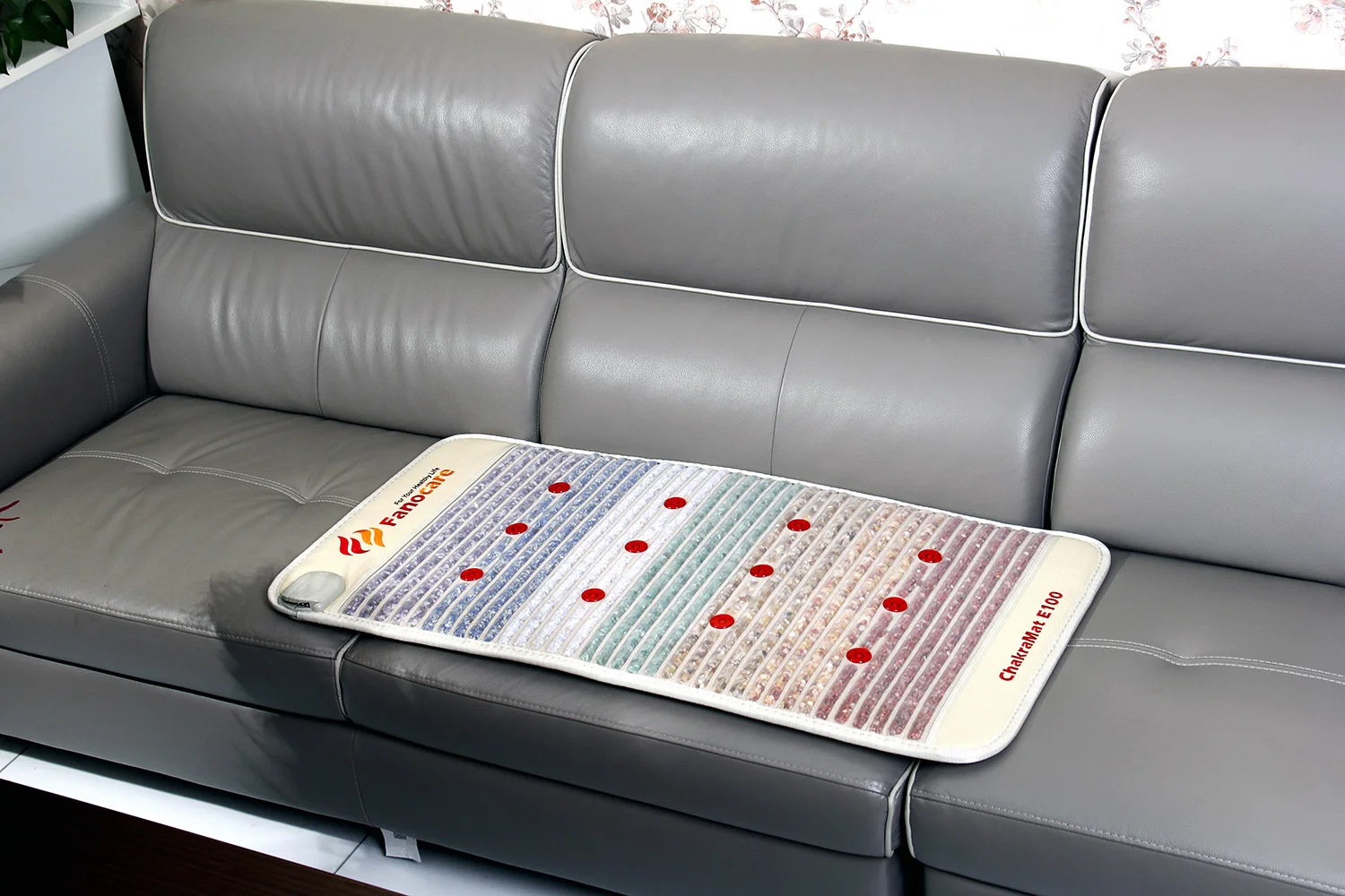 Fanocare ChakraMat Negative Ion 7 Gemstone Rainbow Heating Stone Mattress Far Infrared Photon Therapy Magnetic Bio Amethyst Mat | Красота и