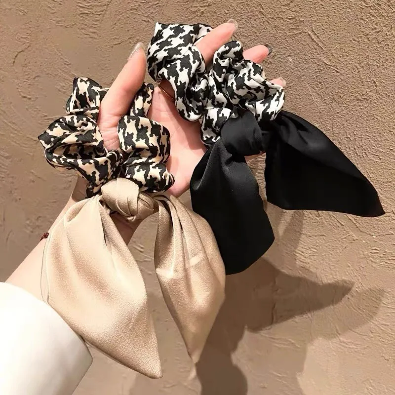 

Fashion Flower Bowknot Large Intestine Hair Tie Hair Band Female Tied Hair Summer Korean Tie Hair Rope Rope Ribbon Ribbon