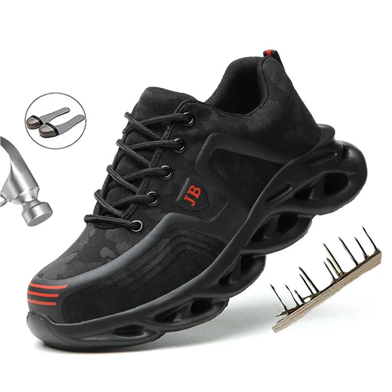 

Steel Toe Man Work Shoes Fashion Anti-piercing Indestructible Sneaker Industial Safety shoes Outdoor Protection Boots