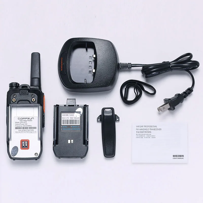 

OPPXUN Walkie-talkie OPX-Q75 Tri-Band Two Way Radio UHF 400-470MHz 16CH Ham Radio Station CB FM Transceiver Q75 Walkie Talkie