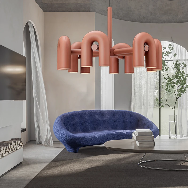 

Скандинавская люстра FQ для гостиной, креативная U-образная лампа для водопроводной трубы для отеля