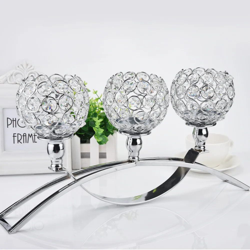 Подсвечники для свадьбы праздника подсвечник с тремя кристаллами праздничное