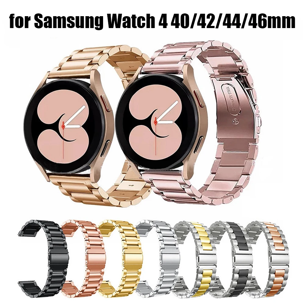 

Stainless Steel Strap For Samsung Watch 4 40mm 44mm Watchbands Bracelet Galaxy Watch4 Classic 42mm 46mm Straps Watches Bands