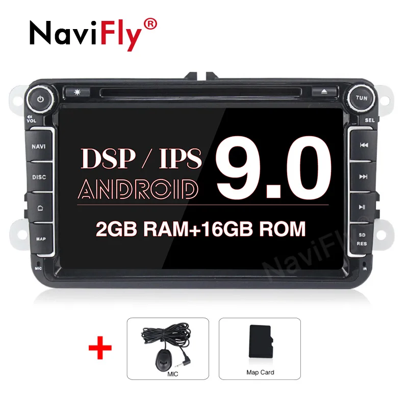 Ips DSP 8 ядро Android 9,0 автомобильный мультимедийный плеер GPS автомобильный радиоприёмник аудио для VW Volkswagen POLO 5 6 PASSAT B6 Golf, Touran jetta RDS - Цвет: 4Core 2G 16G IPS DSP