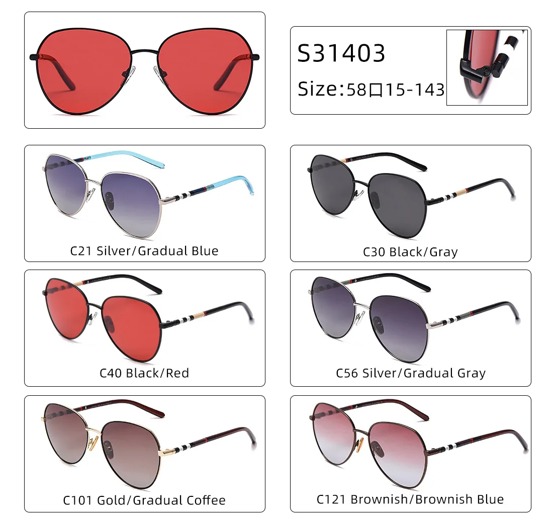 

2021 New Polarized Frog Female Driver Pilot Sunglasses Fashion Glasses Male Black Oculos