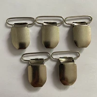 metal suspender pacifier clips holders round dot hole face clasp suspender garment accessories round square plastic insert