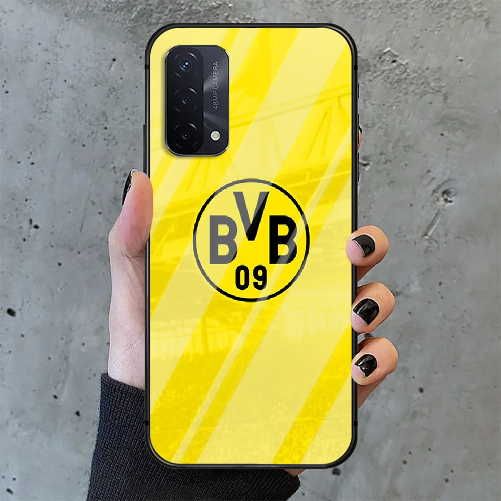 

football Dortmund Phone Tempered Glass Case Cover For oppo realme find a x c xt gt 2 53 3 6 7 50 11 i Pro 4g 5g Black Silicone