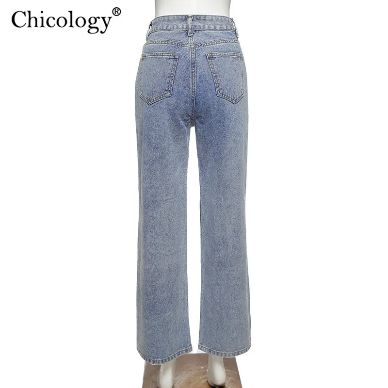 

Chicology Ripped Baggy High Waits Jeans Y2K Fashion Streetwear Women 2020 Fall Winter Sexy Woman Pants Clothes Loose Trousers