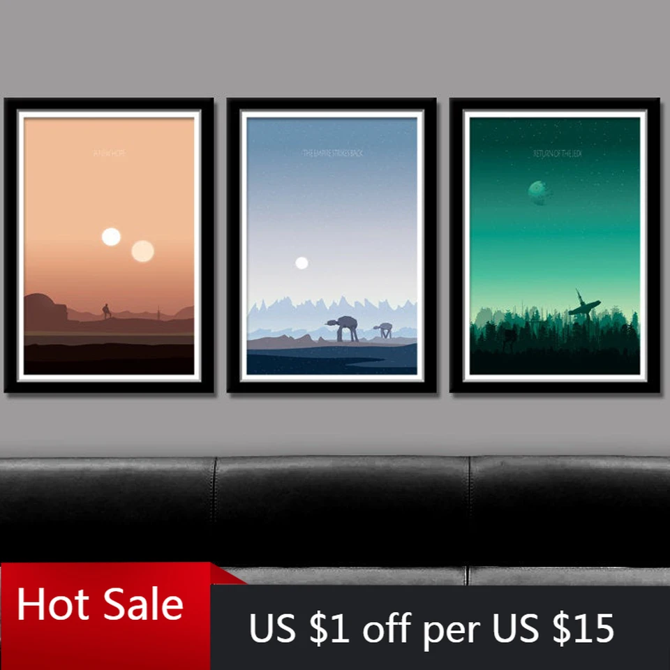 Вдохновленные принты закат ландшафт Фотофон Настенный декор картины для