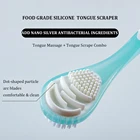 Двусторонняя щетка для чистки языка, 2021 силиконовый скребок для языка, зубная щетка для свежего дыхания, инструмент для ухода за полостью рта
