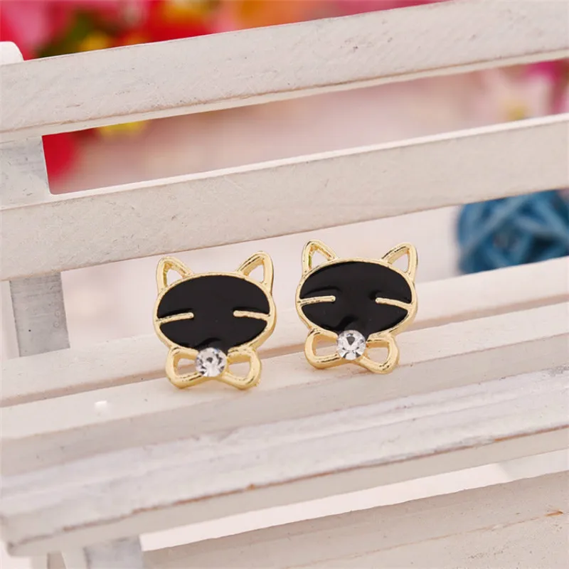 Серьги гвоздики с кошачьими ушками|Серьги-гвоздики| |