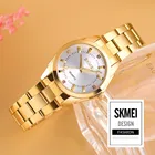 Часы наручные skmei женские кварцевые, роскошные деловые с японским механизмом, стразы из нержавеющей стали