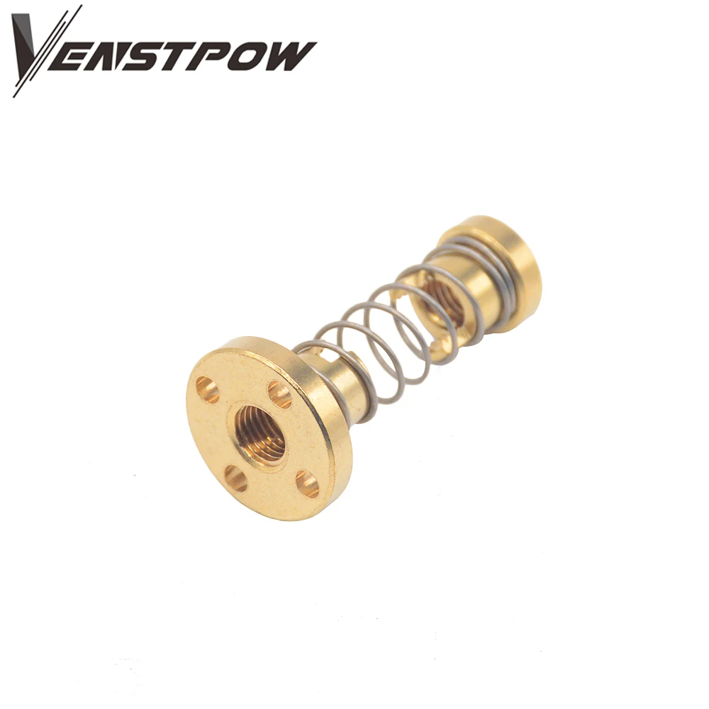

1pc T8 Anti Backlash Spring Loaded Nut Elimination Gap Nut for 8mm Threaded Rod Lead Screws DIY CNC 3D Printer Parts
