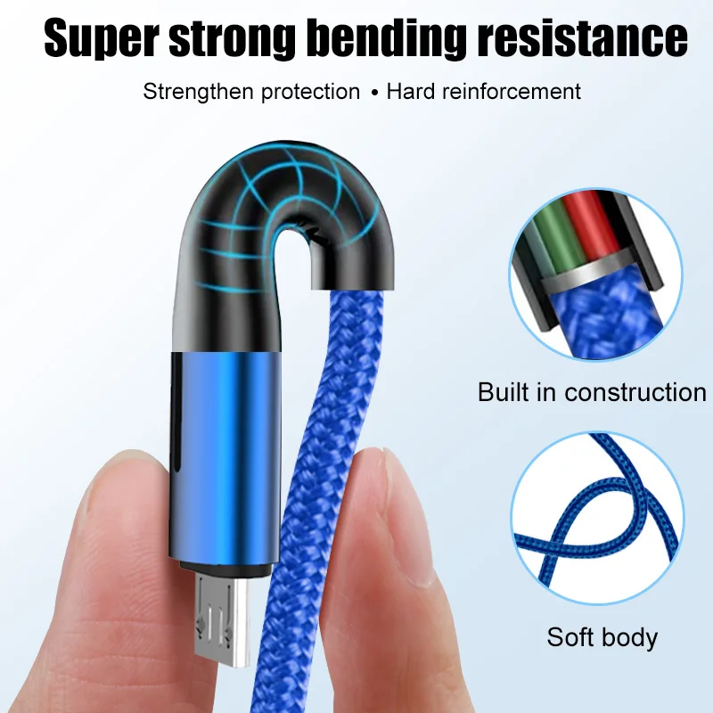 H&A Micro USB кабель для быстрой зарядки 3A Micro usb шнур для samsung S7 Xiaomi Redmi Note 5 Pro Android телефон кабель Micro usb зарядное устройство