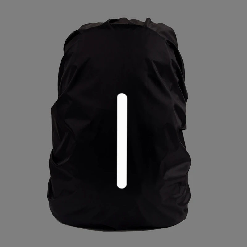 Рюкзак Светоотражающий с защитой от дождя водонепроницаемая черная сумка для