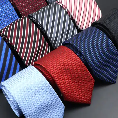 Модные полосатые галстуки классические мужские однотонные галстуки в горошек свадебные деловые галстуки жаккардовые тканые галстуки на ш...