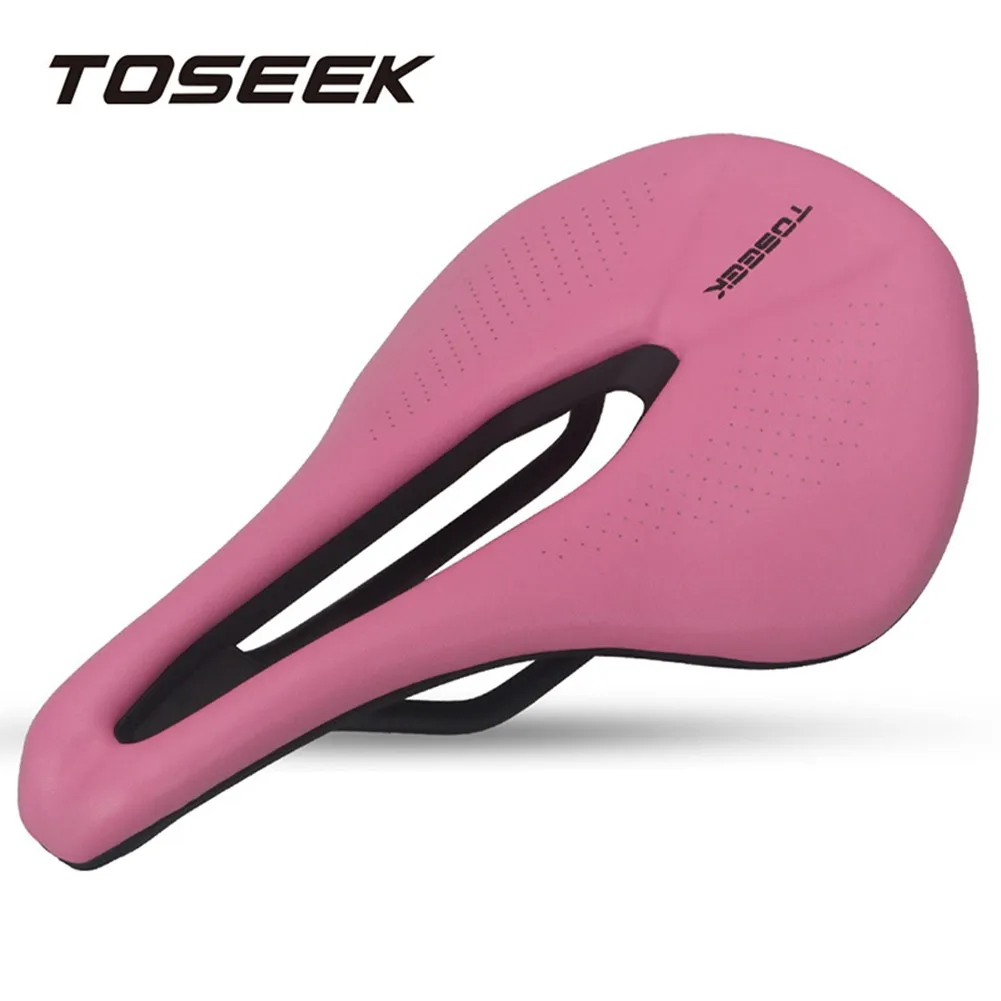 

TOSEEK Bicycle Soft Thick Saddle MTB Road Bike Cycling Wide Seat Plastic Steel Cushion Road/MTB Bike Carbon Saddle Seat