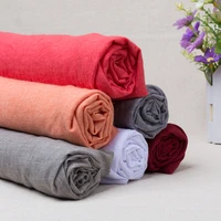 solid color cotton linen thin fabric diy dress bamboo slub fabric for sewing clothes background material per meter 50140cm