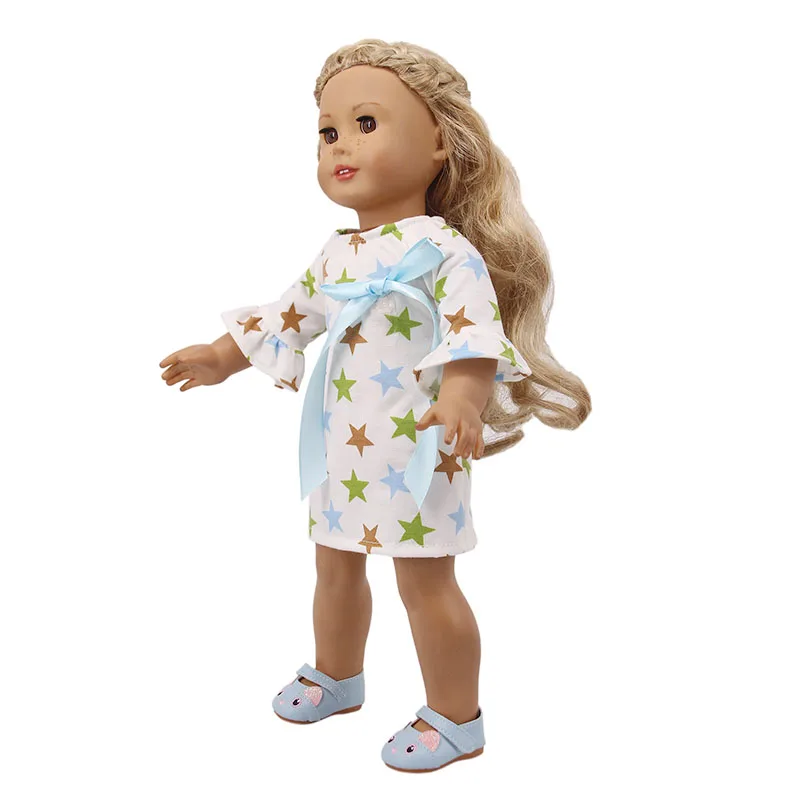 Платье с расклешенными рукавами и бантом пятиконечной звездой подходит для 18