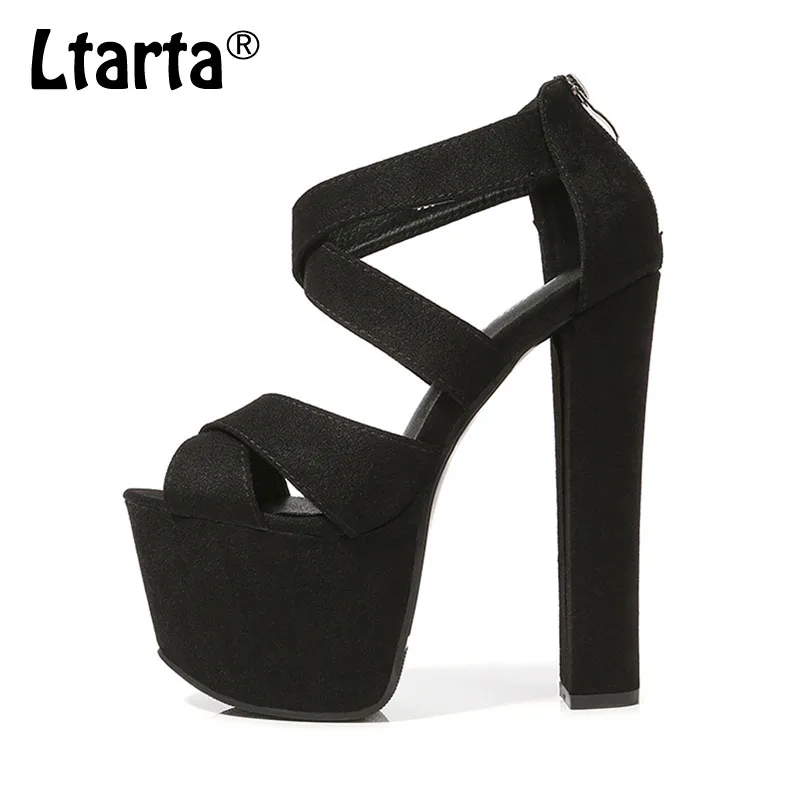 Босоножки COWCOM женские на очень высоком каблуке 17 см обувь для выступлений