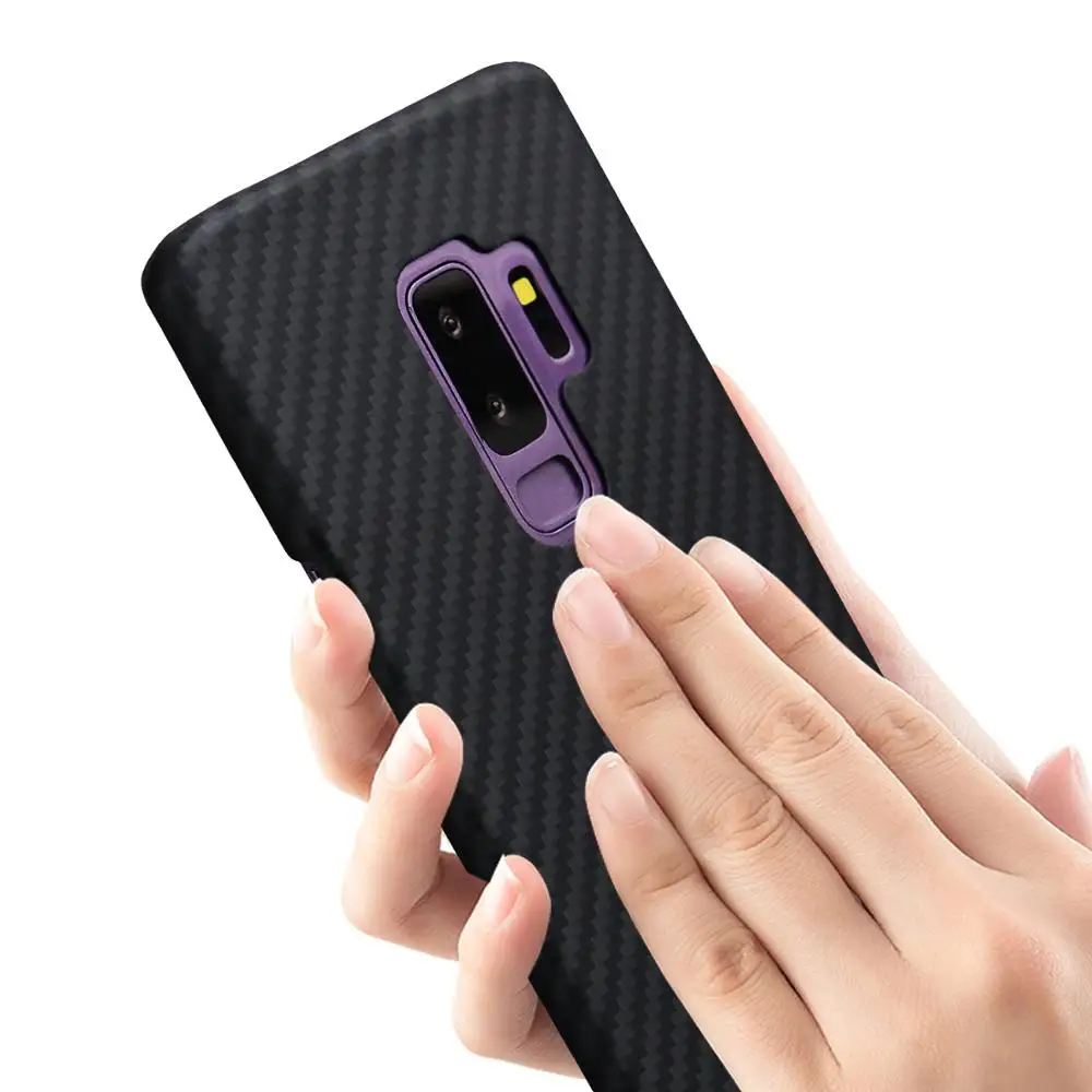 Для чехол на самсунг Galaxy S9 S10 Plus дизайнерский из 100% настоящего углеродного