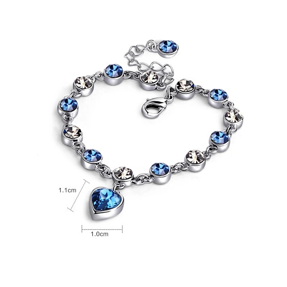 1 шт. модный жесткий браслет в виде сердца подарок новая мода для женщин Бирюзовый