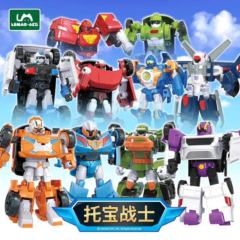 Korea Tobot Transformation Robot Toys Anime Cartoon Brothers Deformation Car Action Figure Large Vehicle For Child Gifts | Игрушки и