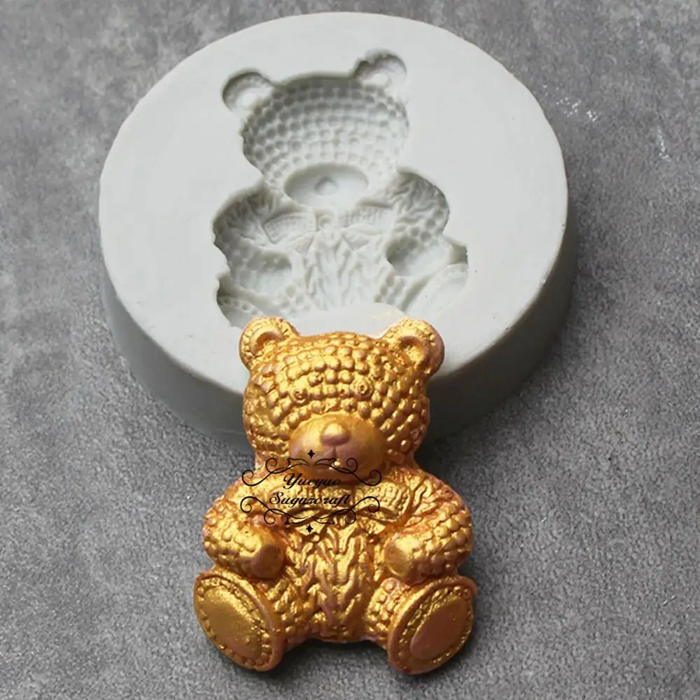 Yueyue Sugarcraft Mini Bear силиконовая форма для украшения торта инструменты помадки